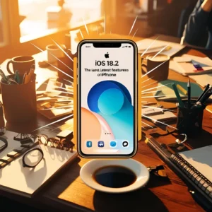 User customizing a Genmoji sticker on iPhone using iOS 18.2’s Apple Intelligence: choosing colors, accessories, and expressions.