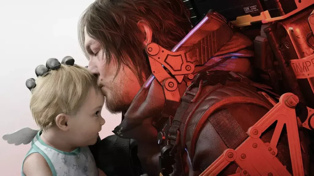 Sam Bridges underwater in Death Stranding 2 gameplay scene with futuristic gear