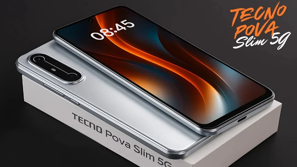 Tecno Pova Slim 5G smartphone display with punch-hole design and 120Hz refresh rate