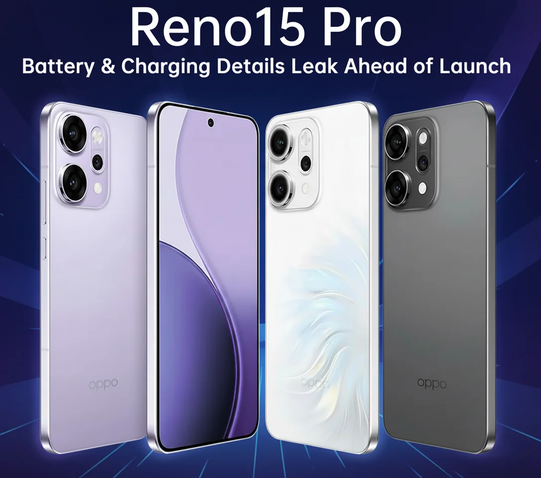 Oppo Reno 15 Pro front and back view showcasing 200MP camera and sleek design