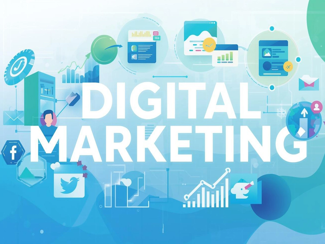 Digital marketing trends in 2025 showing AI, SEO, and social media growth in the United States