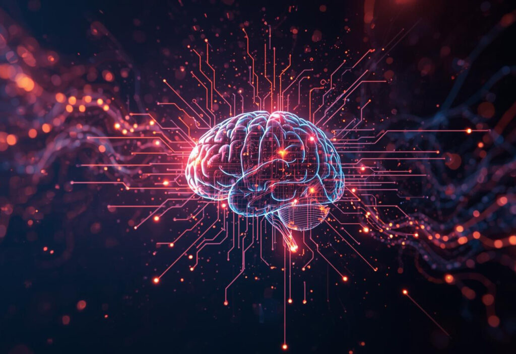 Professionals frustrated at computers during AI service downtime