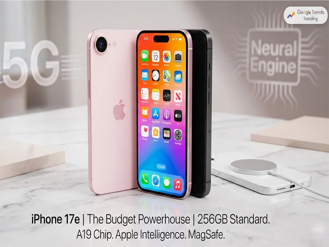 Apple iPhone 17e with 256GB standard storage in modern design