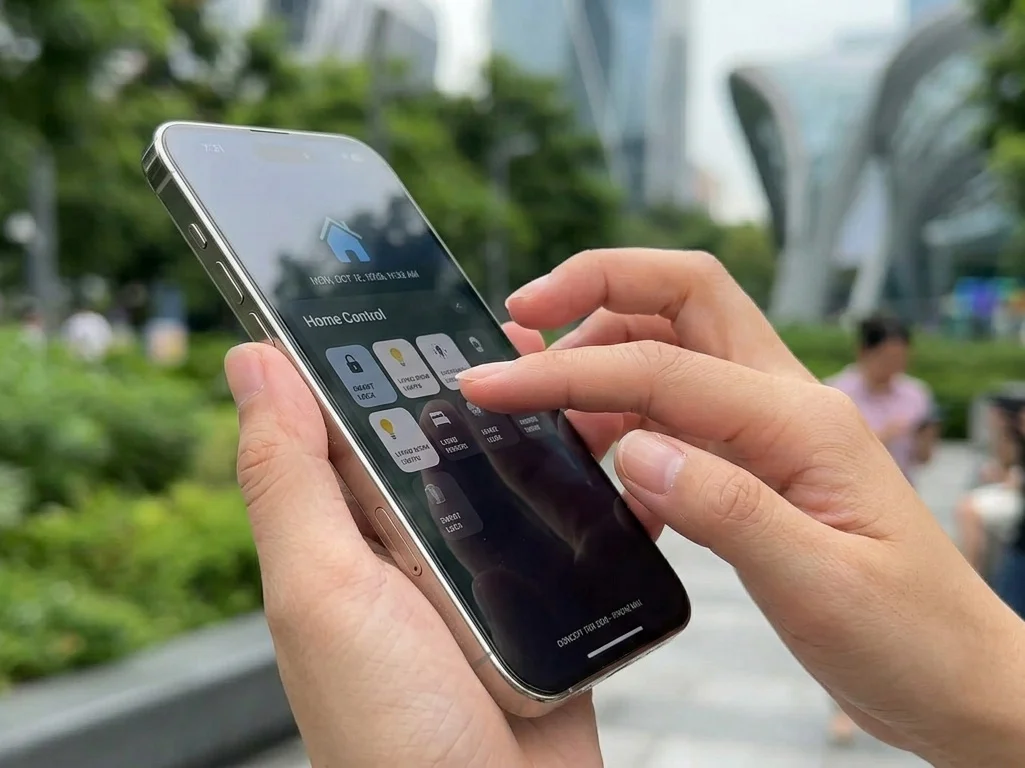 Apple iPhone 17 Pro Max featuring futuristic design with AI-powered camera and ultra-thin bezels